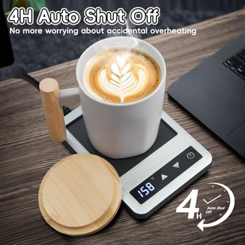 Coffee Mug Warmer & Mug Set 2025, Heated Cup for Desk with Temperature Control and Smart Auto Shut Off, 14oz - Image 2