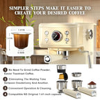 Empstorm 04E 20 Bar Espresso Machine with Milk Frother Steam 1100W White - Image 4