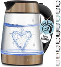 Zulay Kitchen Fast Boiling Electric Water Kettle - 1.7L, 1500W, Auto Shut-Off for Overboil & Boil Dry Protection, Cool-Touch Handle, 360° Base - Rapid Teapot Boiler For Coffee & Tea - Black Copper by ZulayKitchen