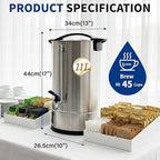 11L (45 Cups) Hot Water Dispenser Urn, Commercial Hot Water Boiler - Image 2