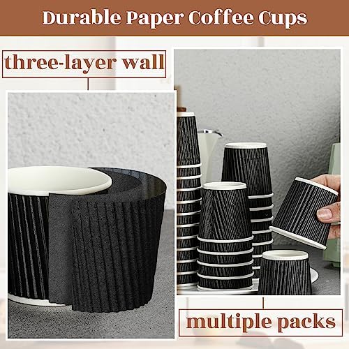 Yaomiao 200 Pcs 4 oz Disposable Espresso Coffee Cups, Black - Image 4