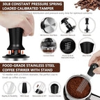 Y-Step 58mm Espresso Accessories Kit 25 PCS, Espresso Tamper Kit Coffee Tamper Set, 58mm Espresso Tamper with Spring Loaded Calibrated, Espresso Puck Screen, Dosing Funnel, WDT Tool, Latte Art Kit - Image 3