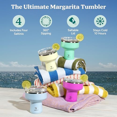 REDUCE Saltini 16oz Margarita Tumbler - Insulated Cocktail Glass - 4 Pack - Image 2