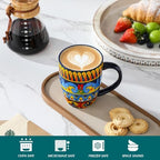 vancasso KRVI Ceramic Coffee Mugs, Set of 6, 16 oz - Image 4