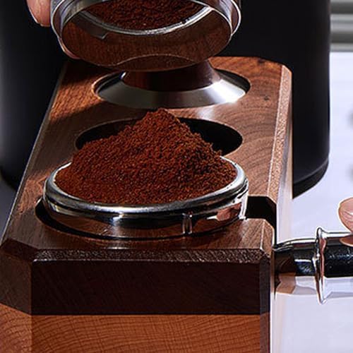 Asixxsix 58mm Bottomless Portafilter, Stainless Steel Dual Ears Handle for GAGGIA Machines, Wooden Bottomless Handle with 58mm Filter Basket, 393g Weight, Fits GAGGIA Baby Classic (F - Image 5