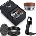 58mm Espresso Must Haves Tools Includes Portafilter Funnel, Self Leveling Tamper, Coffee Distributor, Espresso Needle Whisk and Puck Screen by KNODOS