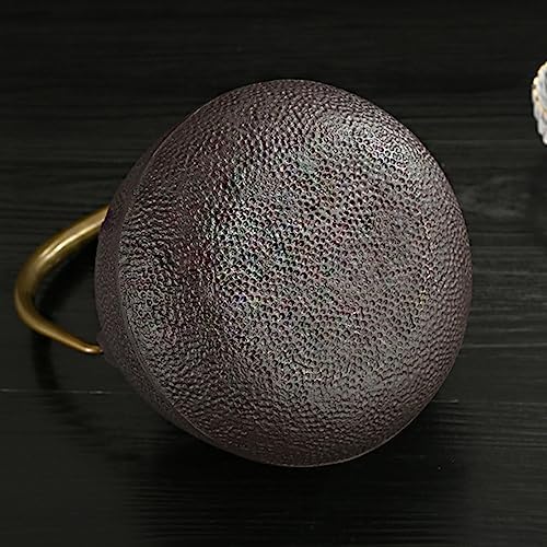 Cast Iron Teapot with Copper Handle/Lid, Pig Iron Teapot Cast Iron Tea Kettle 1200ml Retro Japanese Style Tetsubin Iron Teapot for Charcoal Stove Induction Cooker (Beast head) - Image 7
