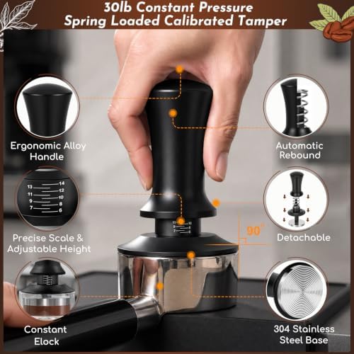 Y-Step 51mm Espresso Accessories Kit with Espresso Knock Box and Tamping Station - Image 3