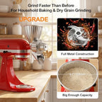 HOZODO Grain Mill Attachment for KitchenAid Stand Mixer, All Metal - Image 3