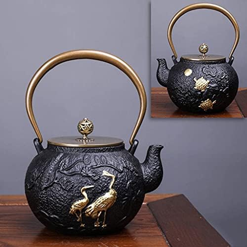 LJYT Teapot Teapots Cast Iron Handmade TeapotHome Kettle Uncoated Vintage Cast Iron Kettle Tea Pot with Infusers for Loose Tea (Color : Turtle) by Unknown