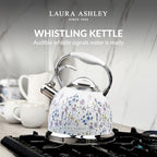 Laura Ashley Wild Meadow Whistling Tea Kettle Stovetop, Tea Pot for Stove - Image 4