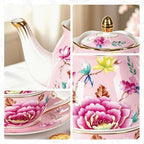 KAMMAK Tea for One Set, Ceramic Teapot, Bone China Tea Set, Cup and Saucer - Image 4