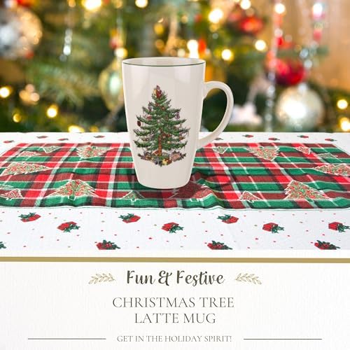 Spode Christmas Tree Latte Mug, 22 Oz - Holiday Drinkware - Image 2