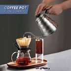 Stainless Steel Gooseneck Kettle, 1.2L/40oz Pour Over Coffee Maker - Image 4