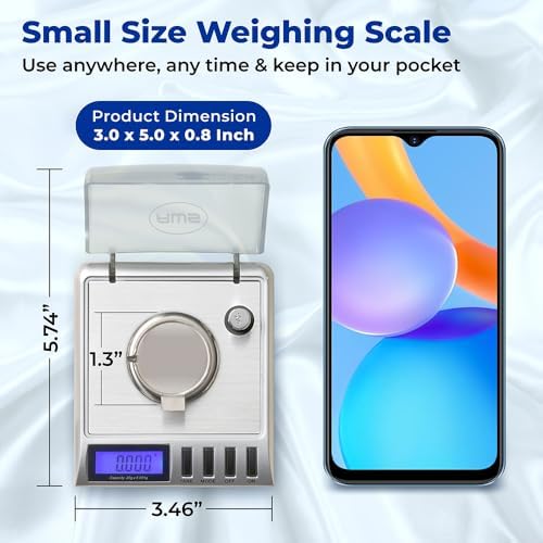 AWS Gemini-20 Milligram Scale 20g x 0.001g–Digital Jewelry/Lab Scale for Powder, Gold, Gems – Includes Calibration Weights, Tweezers & Tray–Tare, Cal, 6 Units (Gemini - 20 - Silver) - Image 6
