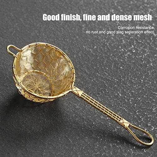 Fine Mesh Strainers,Elegant Copper Tea Infuser with Long Handle - Reusable Loose Leaf Strainer for Enhanced Tea Brewing for Tea Lovers and Home Tea Makers - Image 3