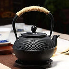 Large Cast Iron Teapot With Infuser For Varieties Of Loose Leaf Tea, Tea Bags, Black Tea Kettle Stovetop Safe 1200ml/41oz - Image 6