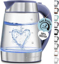 Zulay Kitchen Fast Boiling Electric Water Kettle - 1.7L, 1500W, Auto Shut-Off for Overboil & Boil Dry Protection, Cool-Touch Handle, 360° Base - Rapid Teapot Boiler For Coffee & Tea - Blue by ZulayKitchen