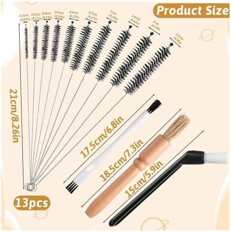 13 PCS Coffee Brush Set, Compatible with LNHF, Cleaning Kit - Image 2