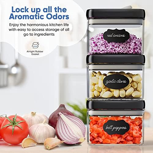 Chef's Path Airtight Food Storage Containers (12 Pack) for Kitchen & Pantry Organization - BPA Free Clear Plastic Containers with Lock Lids for Dry Snacks - Snack Containers with Labels & Marker - Image 5