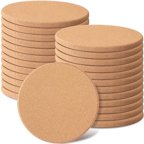 Panitay 24 Pcs Cork Trivets 8 Inch Round Bulk Hot Pads Kitchen by Panitay