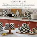 MACKENZIE-CHILDS Tea Kettle, 3 Quarts, Black-and-White Courtly Check - Image 2