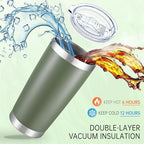 20 oz Tumblers Bulk Stainless Steel Tumbler with Lid, 12 Pack - Image 2