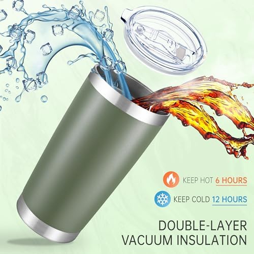 20 oz Tumblers Bulk Stainless Steel Tumbler with Lid, 6 Pack - Image 2