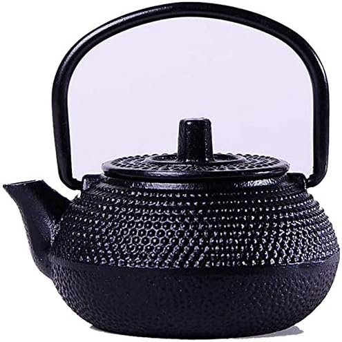 50ml Japanese Teapot Tea Kettle Tea Pot Tetsubin Style Cast Iron Black Hobnail Teapot Kettle, Mini Small Gold Teapot | Cast Iron Tea Kettle To Keep Tea Warm(Color:A) by MGEMJMJ