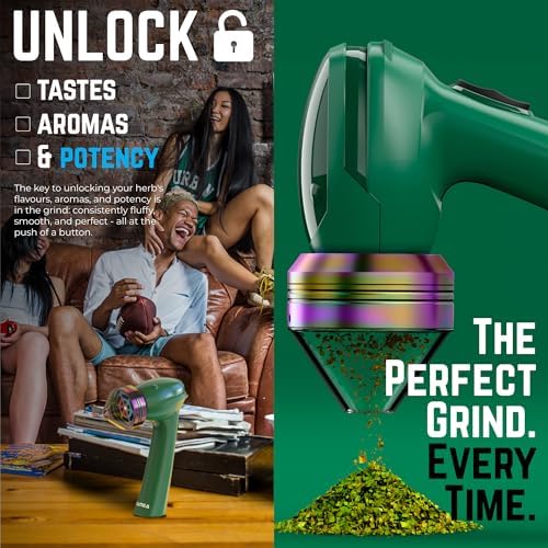 Mamba Original Electric Seed Grinder, USB-C Rechargeable Spice Mill, Green - Image 4