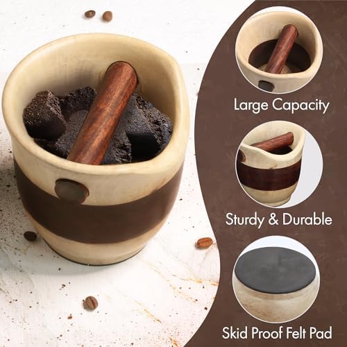 Leavitt Bay Espresso Espresso Knock Box & Anti-Slip Barista Grounds Dump Bin - Image 2