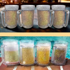 Lily's Home Freezer Beer Mugs with Handles, 16 oz Set of 4 – Clear Frosted Double Wall Insulated Acrylic, Gel-Filled, Break-Resistant for Home Bar, Pool Parties, BBQ & Outdoor - Image 7