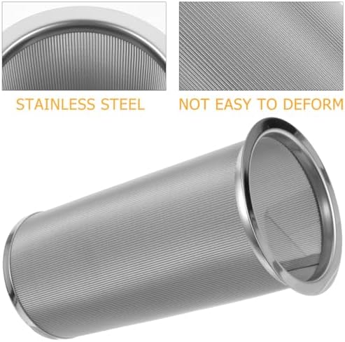 Kichvoe Stainless Steel Coffee Filter Cartridge Reusable Fine Mesh Strainer with Handle 3.26X5.90 Inch for Home Kitchen Coffee Brewing and Tea Infusing - Image 3