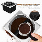 POPETPOP Stainless Steel Coffee Knock Box Bucket with Noise Reduction Base - Image 7