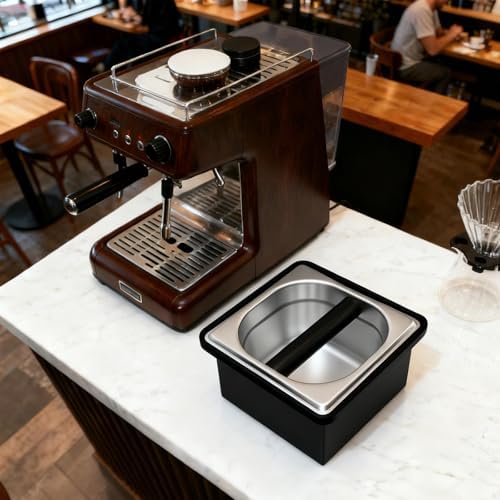 Coffee Knock Box, Stainless Steel Espresso Knock Box for Coffee Grounds - Image 4
