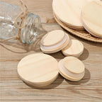 Bamboo Lids 10pcs Reusable Bamboo Wood Lids,Mason Jar Caps Non Leakage Silicone Sealing Wooden Covers(72mm) - Image 5
