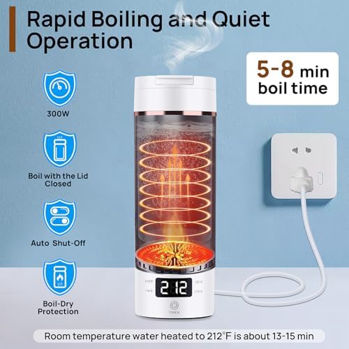 Portable Electric Kettle with Drinking Spout, Plug-in with Travel Bag, 450mL 304 Stainless Steel, 4 Preset Temp, Rapid Boiling – Home/Office/Hotel/Caravan/Dorm/Business Trip - Image 4