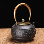 Tea Kettle 1400ML Cast Iron Tea Pots With Copper Handle, Japanese Healthy Tetsubin Tea Kettle For Loose Leaf Tea, Handmade Gift Box - Image 2