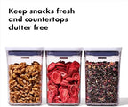 OXO Good Grips POP Small Square Airtight Food Storage Containers, 3-Piece - Image 2