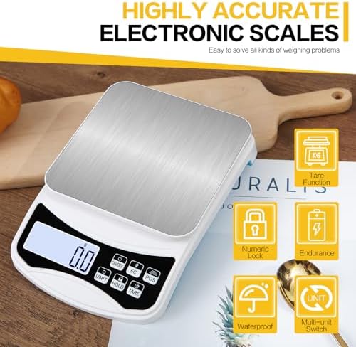 Digital Kitchen Scale (5kg/0.1g) High Precision Lab Scale, USB Rechargeable - Image 3