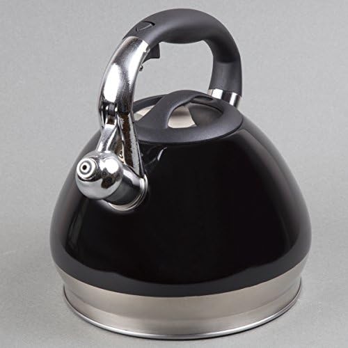 Creative Home Premium 3.5QT Stainless Steel Whistling Tea Kettle, Black - Image 6