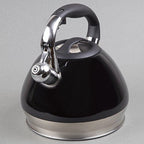 Creative Home Premium 3.5QT Stainless Steel Whistling Tea Kettle, Black - Image 6