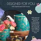 Portmeirion Sara Miller London Chelsea Mug, Green | 12 Oz Cup for Drinking Tea, Coffee, and Hot Cocoa | Made from Fine China with Gold Detail | Handwash Only - Image 6