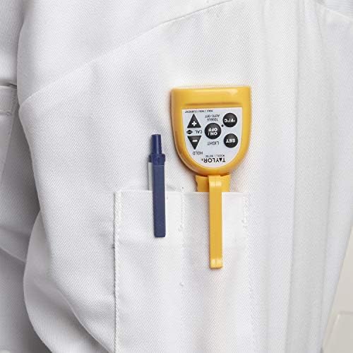 Taylor Pro Ultra-Fast Thermocouple Thermometer – 6-Second Instant Read Digital Food Thermometer with 270° Adjustable Folding Probe, White Backlit Display & IP67 Waterproof Design (Black) (Yellow) - Image 3