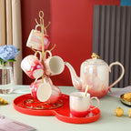 Water Pitcher Ceramic Kettle Cup Water Set with Iron Stand Household teapot Tea Set Large Capacity Cold Kettle Gift Set Water Jug - Image 3