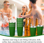 Mimorou 20 Pack Stainless Steel Cups Metal Aluminum Cup, 16 Oz,Bright Green - Image 5