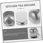 PRETYZOOM 5pcs Stainless Steel Loose Leaf Tea Infuser Food-grade Tea Strainer with Base for Brewing Spices Condiments for Home - Image 3