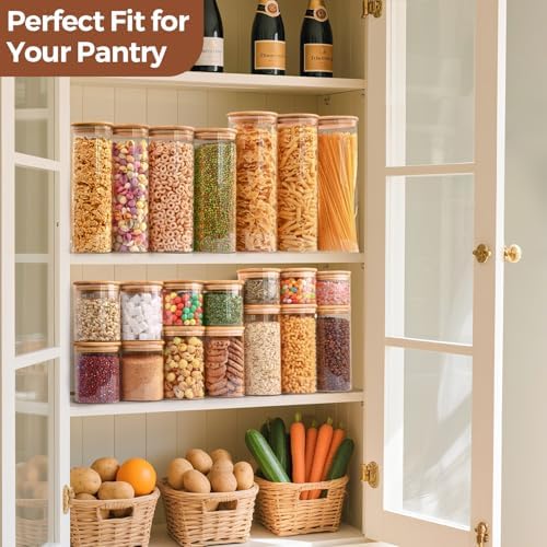 ComSaf Glass Storage Containers with Lids 0.6 Qt, 9 Pack Small Glass Jars - Image 6