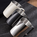 350ml or 600ml Stainless Steel Milk Frothing Pitcher Steaming Pitcher With Internal Scale Coffee Milk Frothing Cup for Espresso Machines (white, 350ml) - Image 3