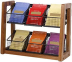 HTB 2 Tier Tea Organizer for Tea Bags with 6 Removable Metal Baskets by HTB